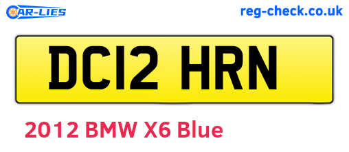 DC12HRN are the vehicle registration plates.