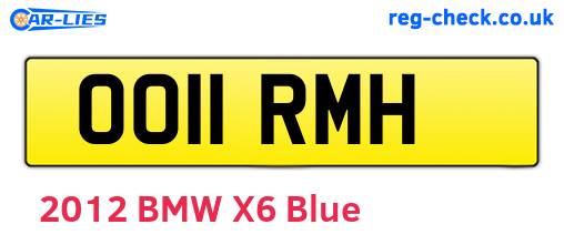 OO11RMH are the vehicle registration plates.