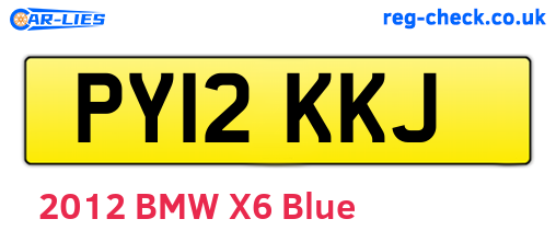 PY12KKJ are the vehicle registration plates.