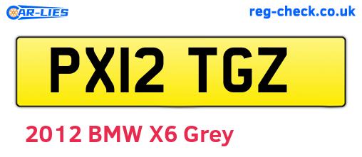 PX12TGZ are the vehicle registration plates.