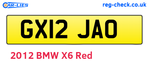 GX12JAO are the vehicle registration plates.