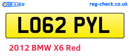 LO62PYL are the vehicle registration plates.