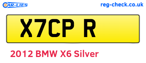 X7CPR are the vehicle registration plates.