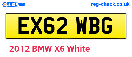 EX62WBG are the vehicle registration plates.