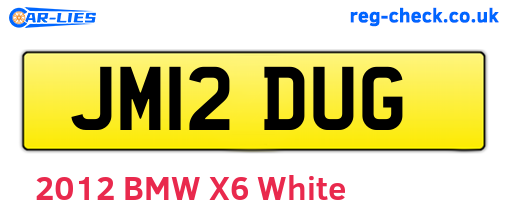 JM12DUG are the vehicle registration plates.