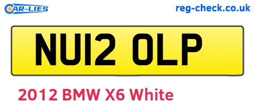 NU12OLP are the vehicle registration plates.