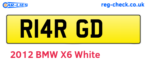R14RGD are the vehicle registration plates.