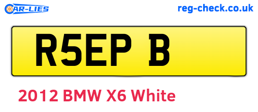 R5EPB are the vehicle registration plates.