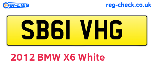 SB61VHG are the vehicle registration plates.