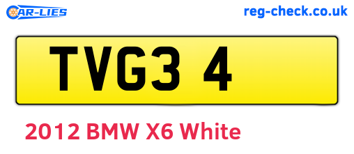 TVG34 are the vehicle registration plates.