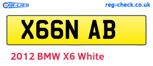 X66NAB are the vehicle registration plates.