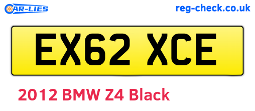 EX62XCE are the vehicle registration plates.