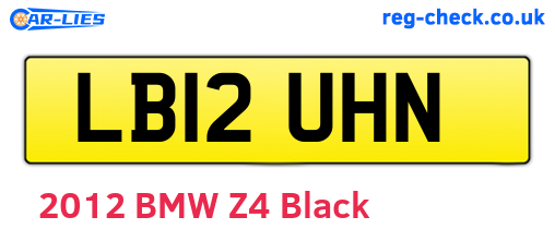 LB12UHN are the vehicle registration plates.