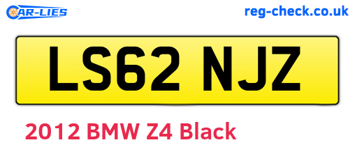 LS62NJZ are the vehicle registration plates.