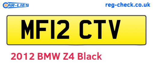 MF12CTV are the vehicle registration plates.