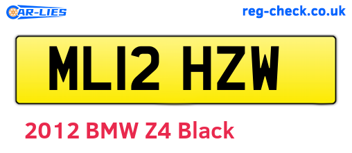 ML12HZW are the vehicle registration plates.