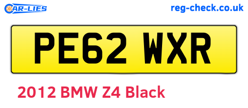 PE62WXR are the vehicle registration plates.