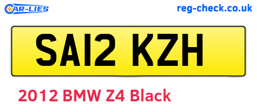 SA12KZH are the vehicle registration plates.