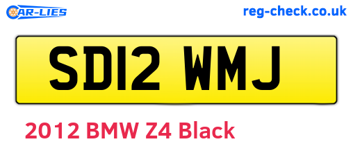 SD12WMJ are the vehicle registration plates.