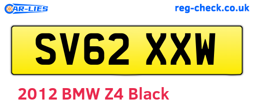SV62XXW are the vehicle registration plates.