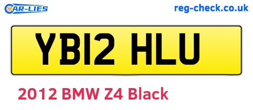 YB12HLU are the vehicle registration plates.
