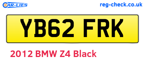 YB62FRK are the vehicle registration plates.