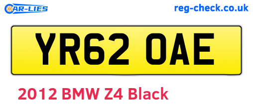 YR62OAE are the vehicle registration plates.