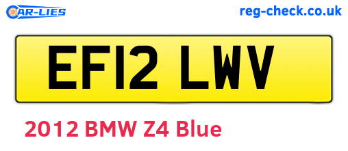 EF12LWV are the vehicle registration plates.