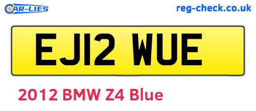 EJ12WUE are the vehicle registration plates.