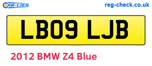 LB09LJB are the vehicle registration plates.