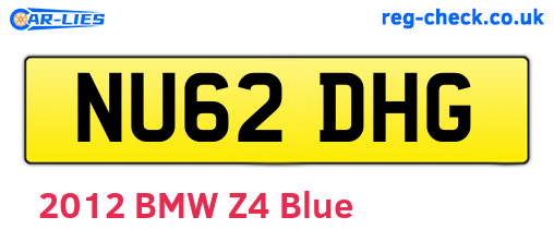NU62DHG are the vehicle registration plates.