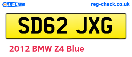 SD62JXG are the vehicle registration plates.