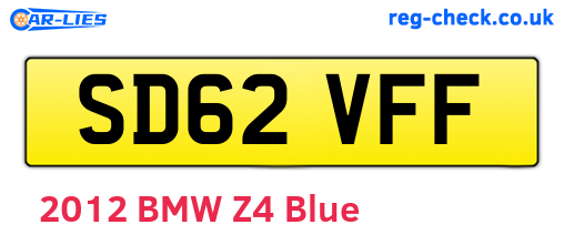 SD62VFF are the vehicle registration plates.