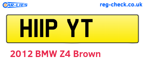 H11PYT are the vehicle registration plates.