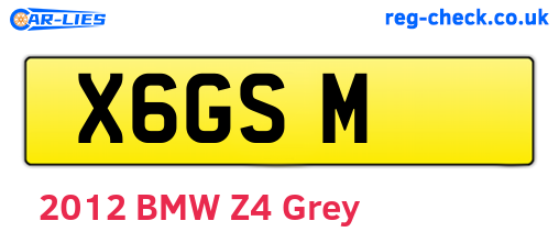 X6GSM are the vehicle registration plates.