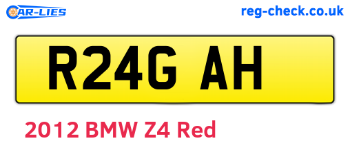 R24GAH are the vehicle registration plates.