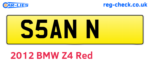 S5ANN are the vehicle registration plates.