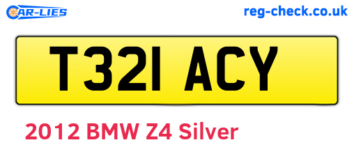 T321ACY are the vehicle registration plates.