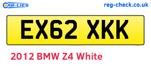 EX62XKK are the vehicle registration plates.