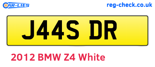 J44SDR are the vehicle registration plates.