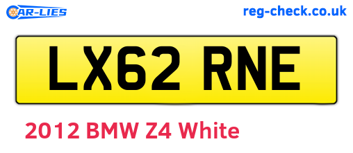 LX62RNE are the vehicle registration plates.