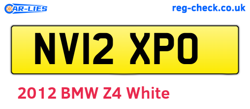 NV12XPO are the vehicle registration plates.