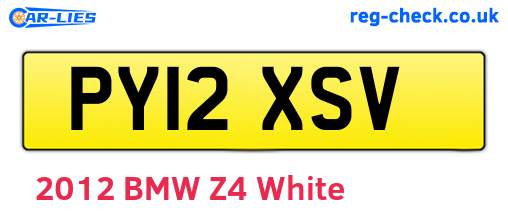 PY12XSV are the vehicle registration plates.