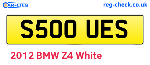 S500UES are the vehicle registration plates.