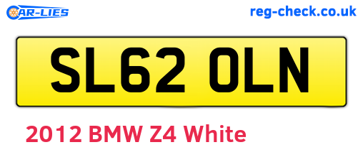 SL62OLN are the vehicle registration plates.