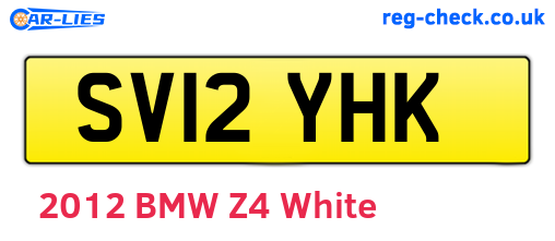 SV12YHK are the vehicle registration plates.