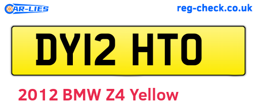 DY12HTO are the vehicle registration plates.