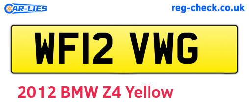 WF12VWG are the vehicle registration plates.