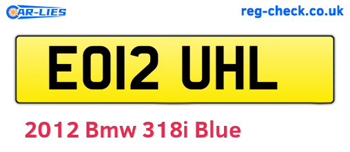 Blue 2012 Bmw 318i (EO12UHL)
