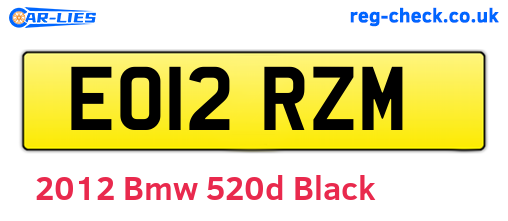 Black 2012 Bmw 520d (EO12RZM)